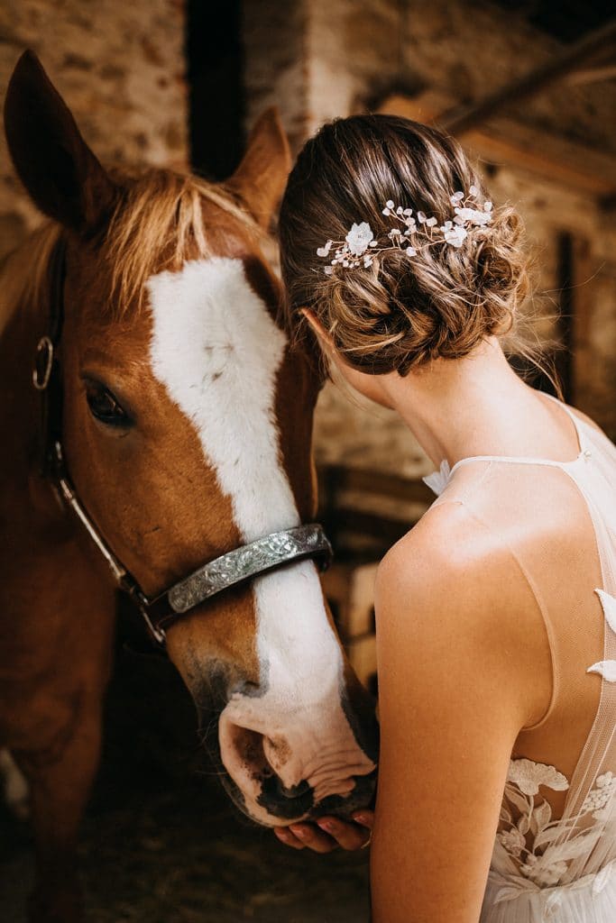 Brautfrisur mit Brautschmuck Schliengen